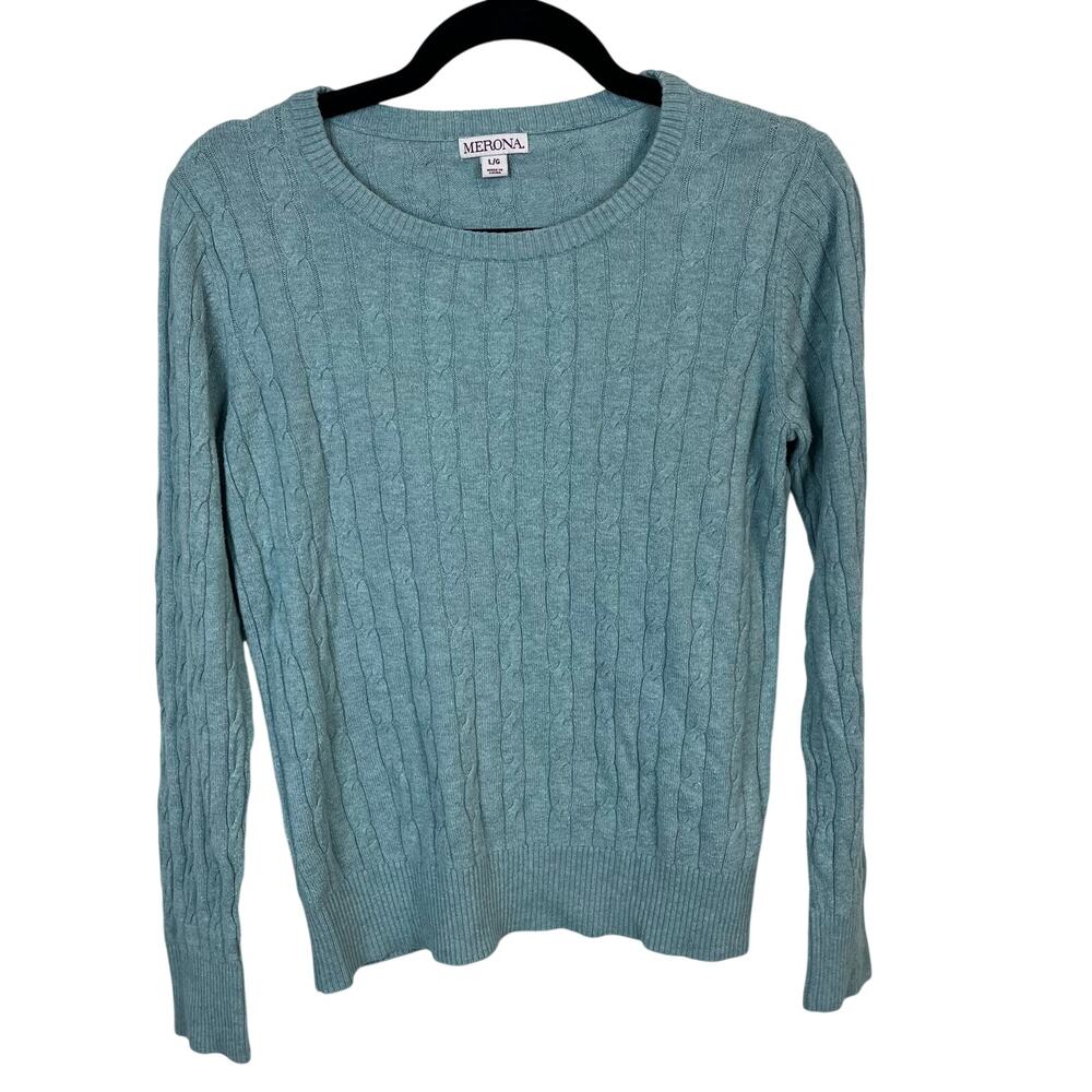 Merona Blue Cable Knit Sweater